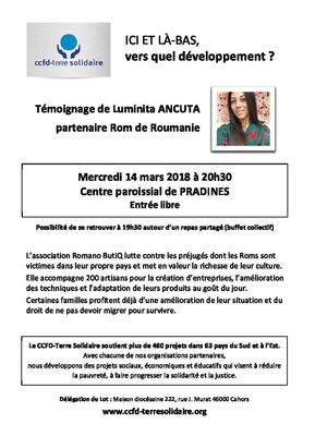 Flyer témoignage Luminita 2018_Cahors