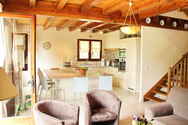 Gite Peyrazet - Creysse - Salon-cuisine