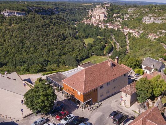 Hôtel Le Belvédère-Rocamadour-vue aérienne