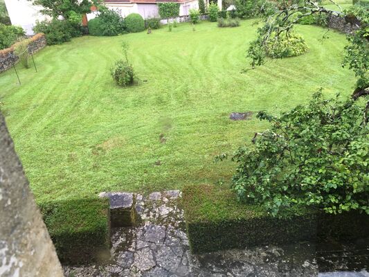 Le jardin vu de la petite terrasse