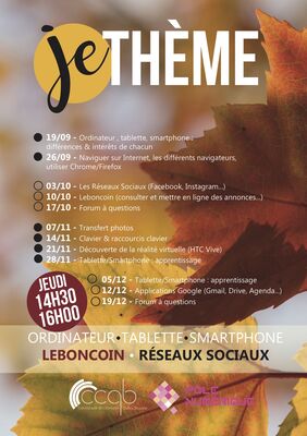 Jeudis thématiques Sept-dec2019