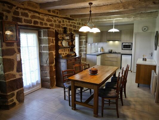 Salle à manger-cuisine contemporaine