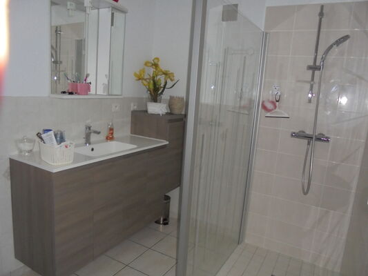 Salle d'eau avec douche