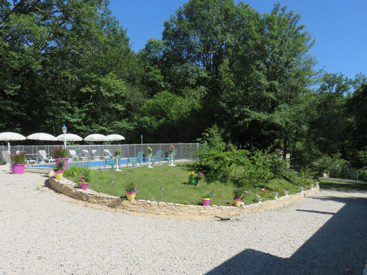 accès piscine