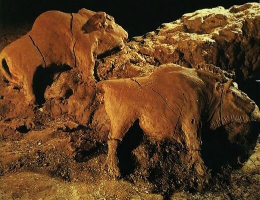 bisons d'argile