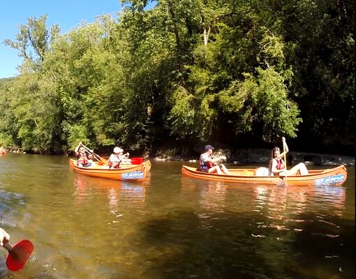canoe sur le Célé dans le Lot - Copie