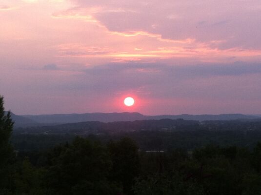 Coucher de soleil vu du gite
