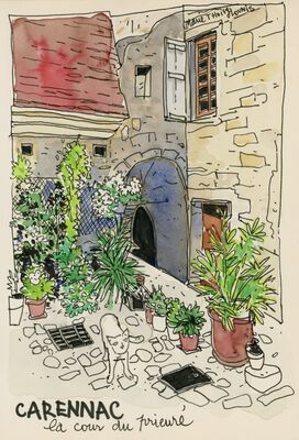 dessin Carennac le chat 2016