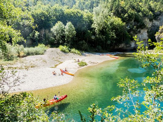 canoe-plage-champignon-camping-blaquiere-gorges-du-tarn