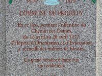 Stèle de l'Hôpital d'Orientation et d'Évacuation - Prouilly