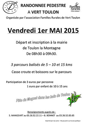 Randonnée pédestre - Fête du muguet - Vert Toulon