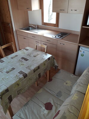 Interieur mobilhome type chalet 1-4 personnes