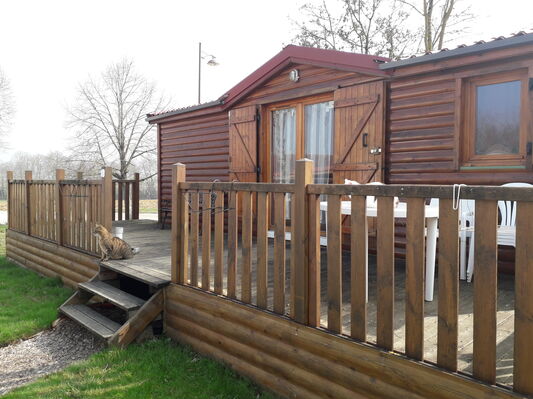 Mobilhome type chalet exterieur