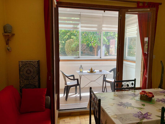studio zen loggia depuis intérieur