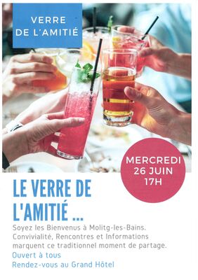 verre de l'amitié juin Grand Hôtel