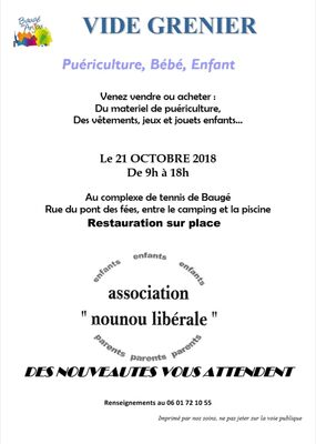 Affiche-vide-grenier-puériculture-bébé-enfant-Baugé