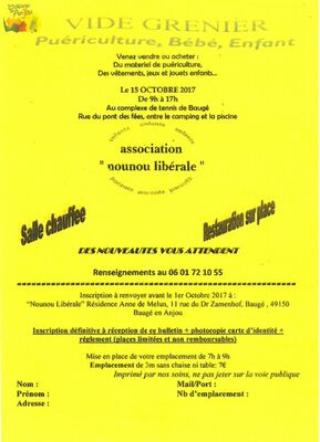 FAM49 Vide grenier Octobre 2017