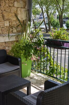 Terrasse avec vue sur le Loir