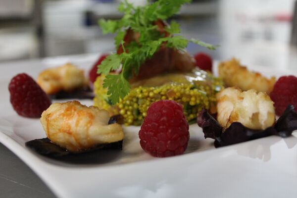 Quinoa et Langoustines rôties aux Framboises