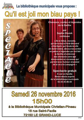 Spectacle le grand lucé 26 novembre