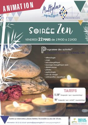 Multiplexe aquatique soirée zen 22 mars 2019