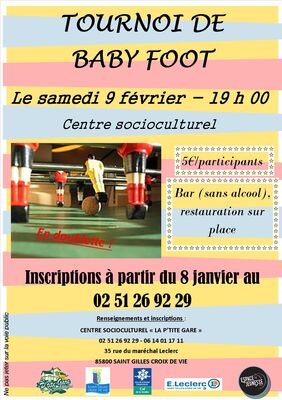 Affiche Baby foot-centre socioculturel