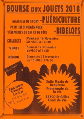 Bourse aux jouets 2018 St Gilles Croix de Vie