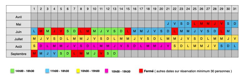CALENDRIER DINOS PARK 2020