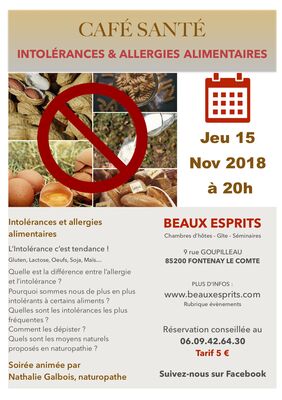 Café Santé Intolérances alimentaires