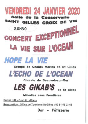 Concert exceptionnel la vie sur l'océan