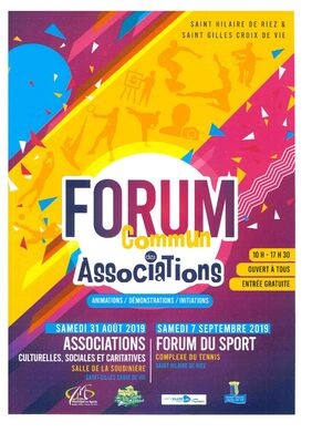 Forum commun associations St Gilles - St Hilaire