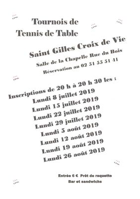 Tournois de tennis de table