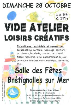 Vide ateliers loisirs créatifs