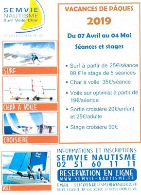 stages de vacances Semvie Nautisme