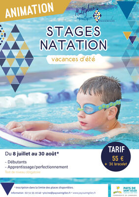 2019 05 22 affiche A3 stages natation vacances été