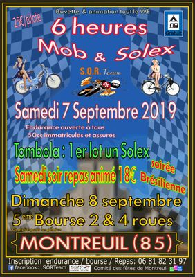 6 heures mob et solex montreuil 85200