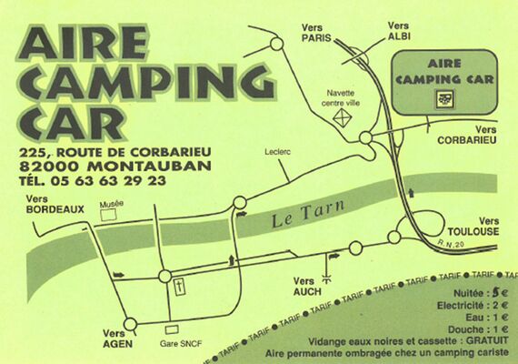 Aire de camping-car route de Corbarieu