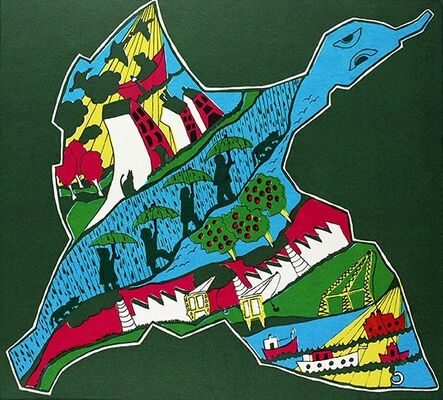 Le Canard qui volait contre le vent, affiche sérigraphiée