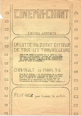 Annonce d'une projection de film
