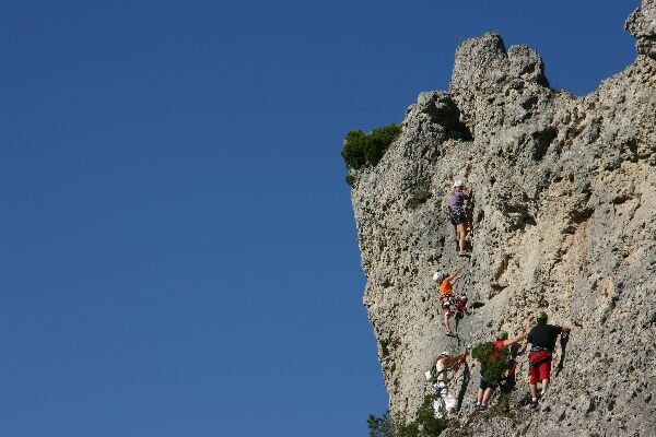 Rando verticale sur les corniches du Causse Noir