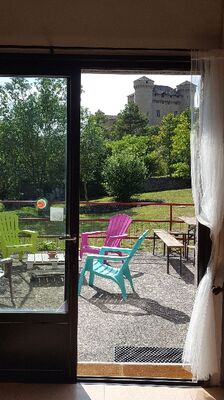 Vue sur la terrasse