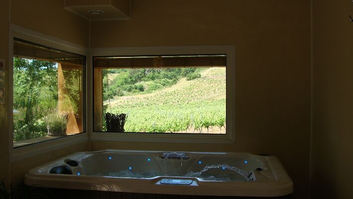 Espace bien-être avec jacuzzi et sauna - Location insolite Aveyron