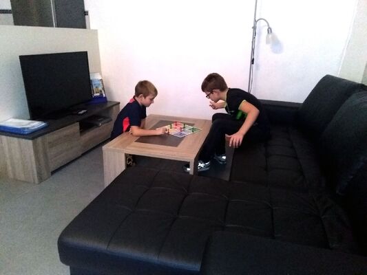 Le salon, jeux pour enfants à disposition