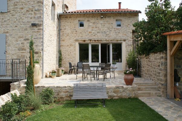La terrasse du petit déjeuner
