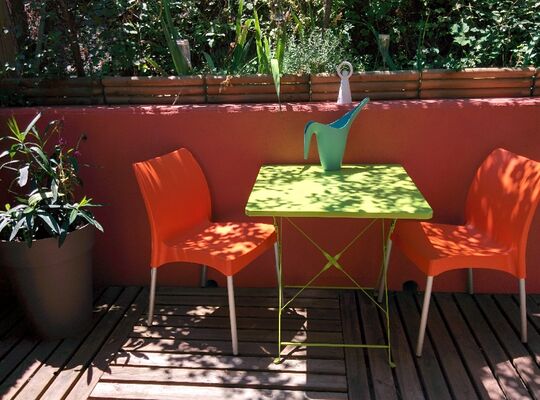 petite terrasse arrière côté chambre RDC