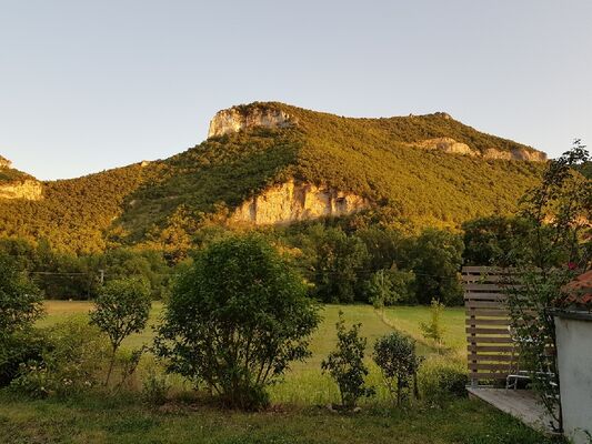Le Mas Albizia - Panorama coucher de soleil - Vue Causse