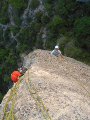 Escalade grande voie