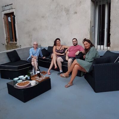 sun terrace over looking the river