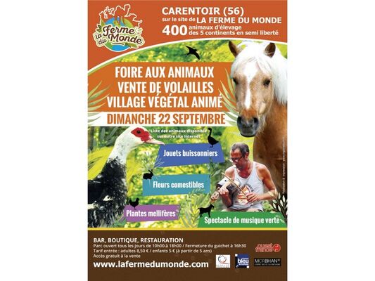 Foire aux Animaux La Ferme du Monde Carentoir Brocéliande