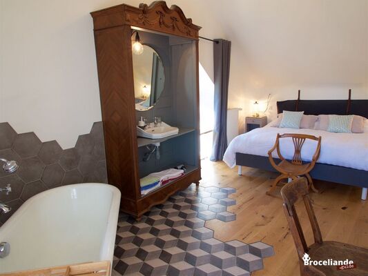 Chambres d'hôtes Les Hortensias - Chambre Comme avant - La Croix-Helléan - Morbihan - Bretagne